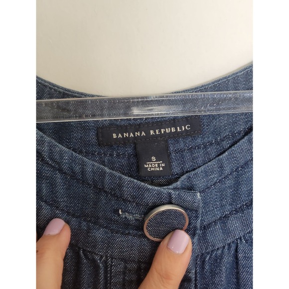 Banana Republic Denim mini dress Sz Small Excellent condition  like New - Picture 4 of 4